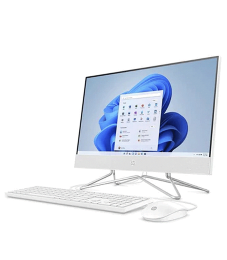 Ordinateur de bureau tout-en-un HP CB1126 processeur Intel Core i5 1235U, 16 Go de RAM, SSD 1To, écran FHD 27 pouces non tactile, DOS, couleur blanche, clavier AZERTY, garantie 1 an