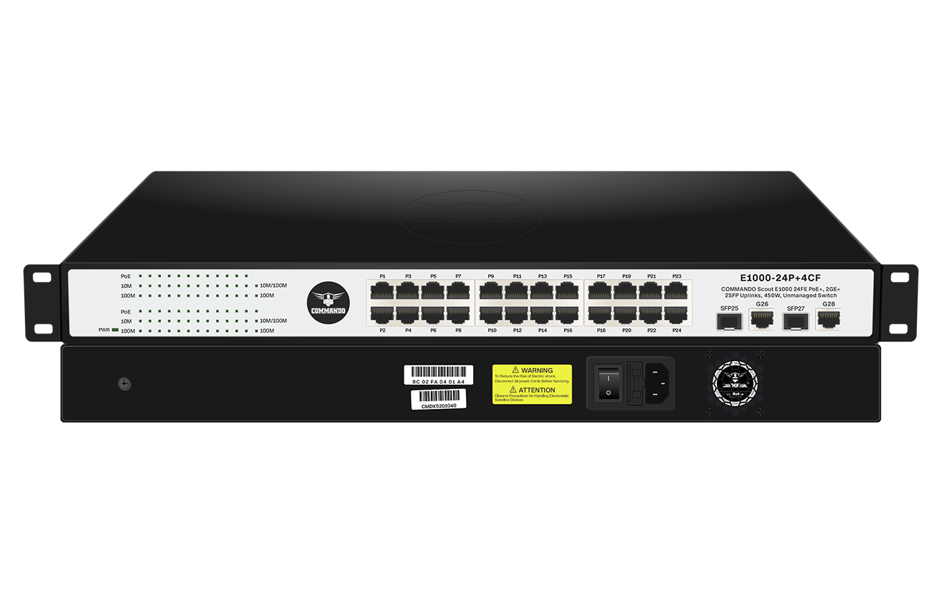 SWITCH COMMANDO SCOUT E1000 16P+ 4CF POE