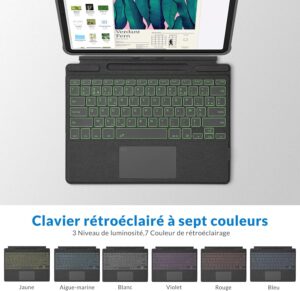 Clavier Microsoft pour Surface Pro 9, compatible Pro 8 et Pro X, AZERTY