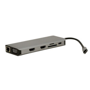 Hub USB 12 en 1 de type C vers HDTV avec 2 ports HDMI