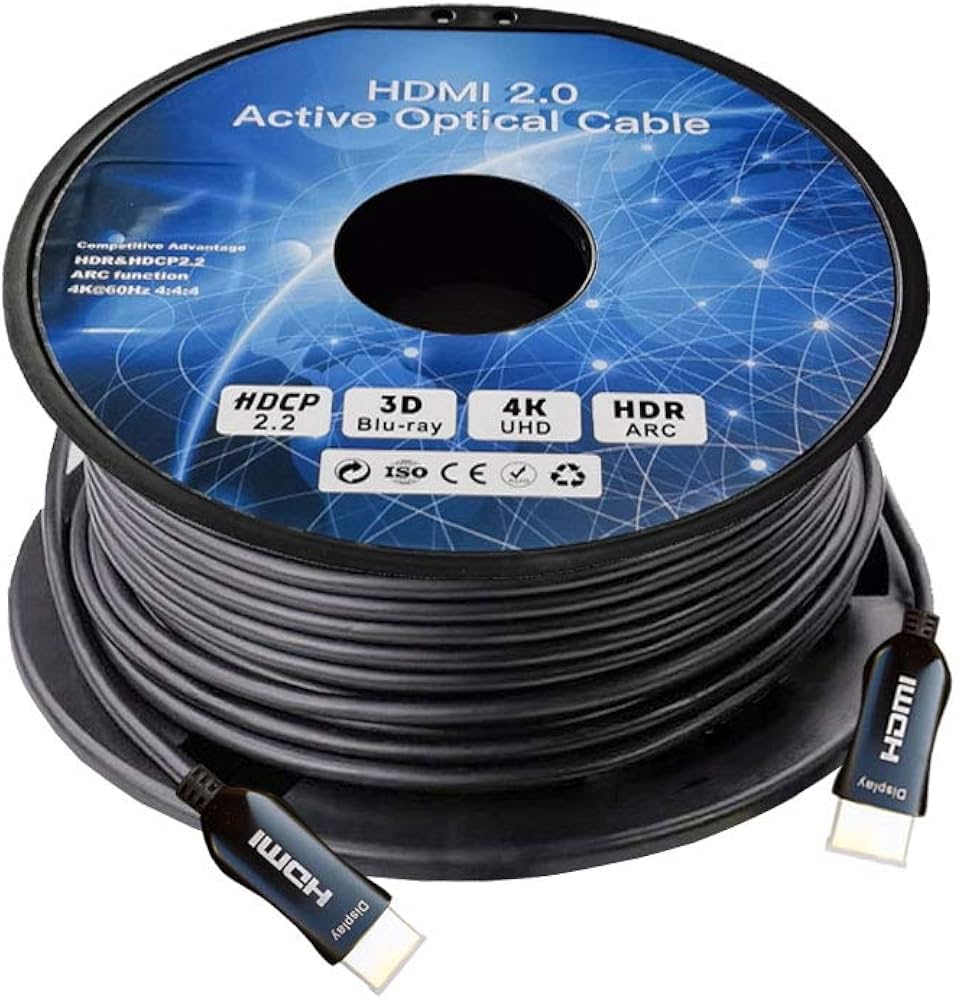 Câble optique actif à fibre optique HDMI 2.0 haute vitesse Tripp Lite (AOC) - 4K x 2K HDR à 60 Hz, 4 : M/noir, 50 m